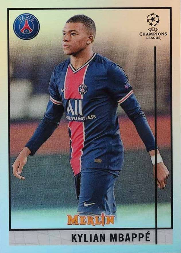 2020 Topps Merlin Chrome UEFA Champions League Kylian Mbappe #100 Soccer Card