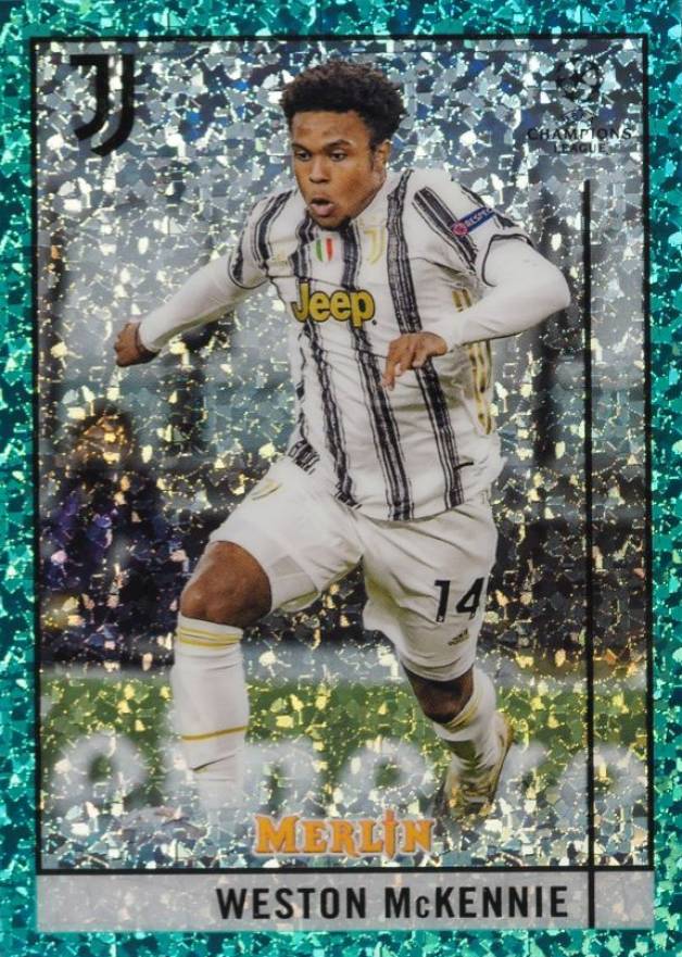 2020 Topps Merlin Chrome UEFA Champions League Weston McKennie #82 Soccer Card