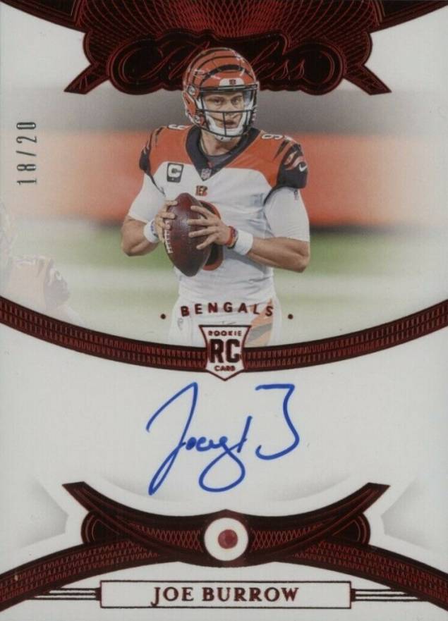 2020 Panini Flawless Rookie Gems Signatures Joe Burrow #RGSJBU Football Card