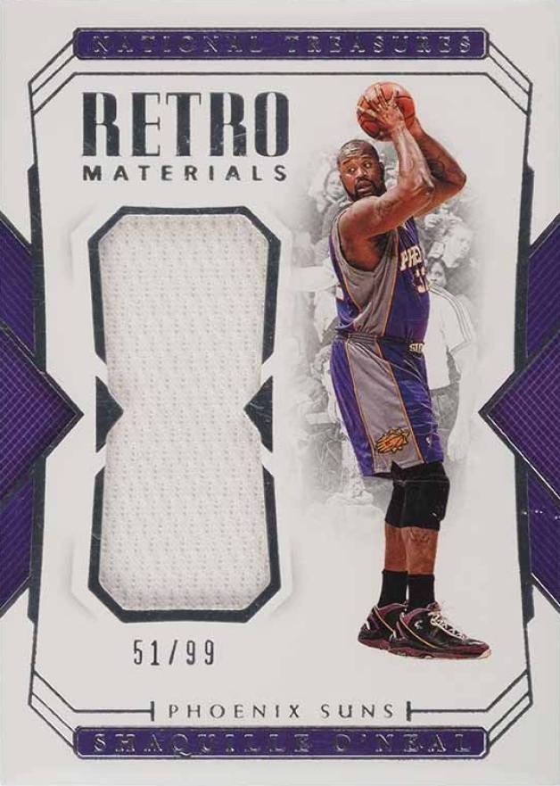 2018 Panini National Treasures Retro Materials Shaquille O'Neal #SON Basketball Card