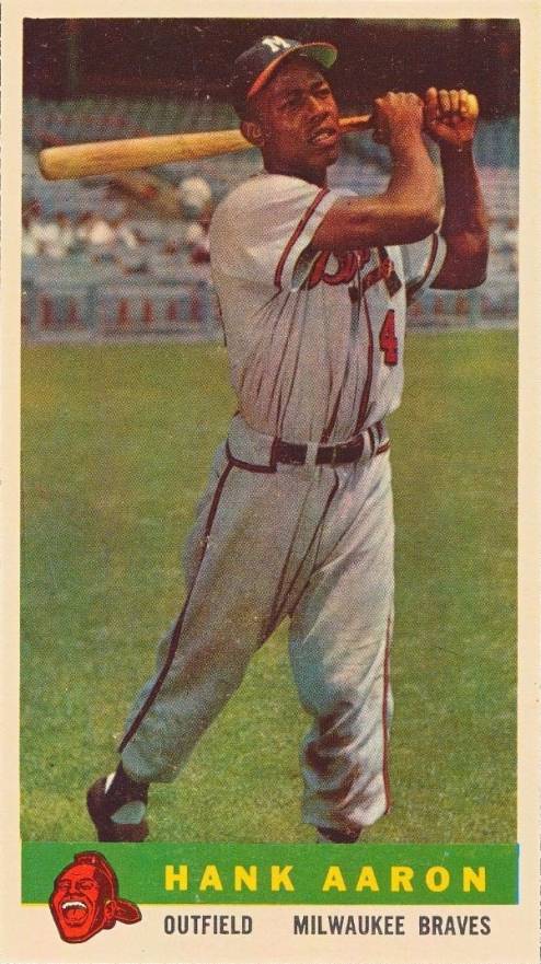 1959 Bazooka Hand Cut Hank Aaron # Baseball Card