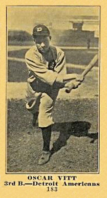 1916 Sporting News & Blank Oscar Vitt #183 Baseball Card