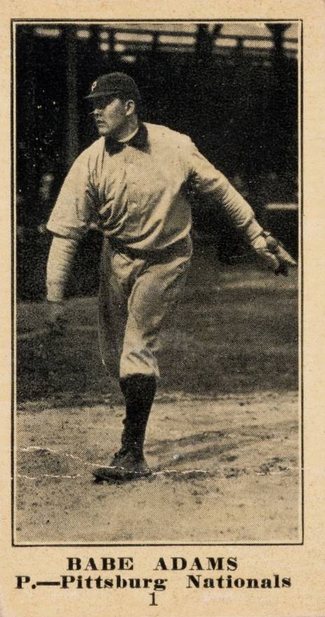 1916 Sporting News & Blank Babe Adams #1 Baseball Card