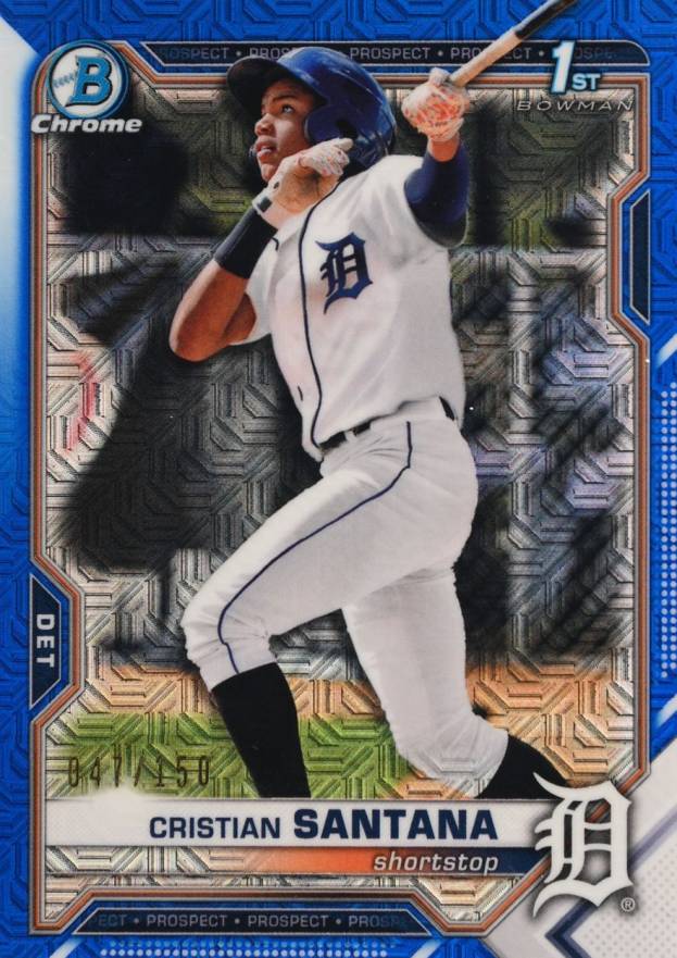 2021 Bowman Chrome Mega Box Cristian Santana #186 Baseball Card