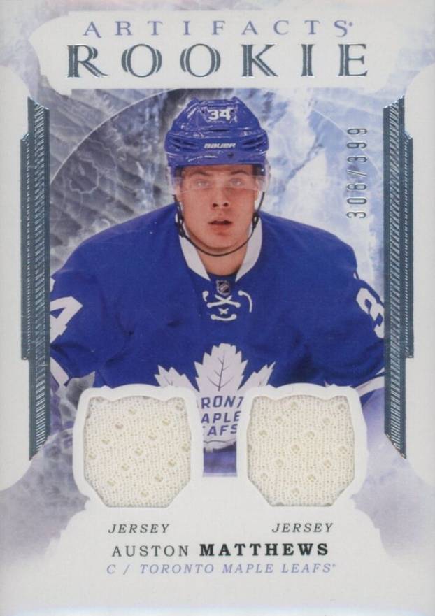 2016 Upper Deck Artifacts Rookie Relic Redemption Auston Matthews #I Hockey Card