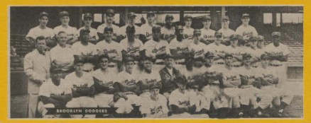 1951 Topps Teams Brooklyn Dodgers # Baseball Card