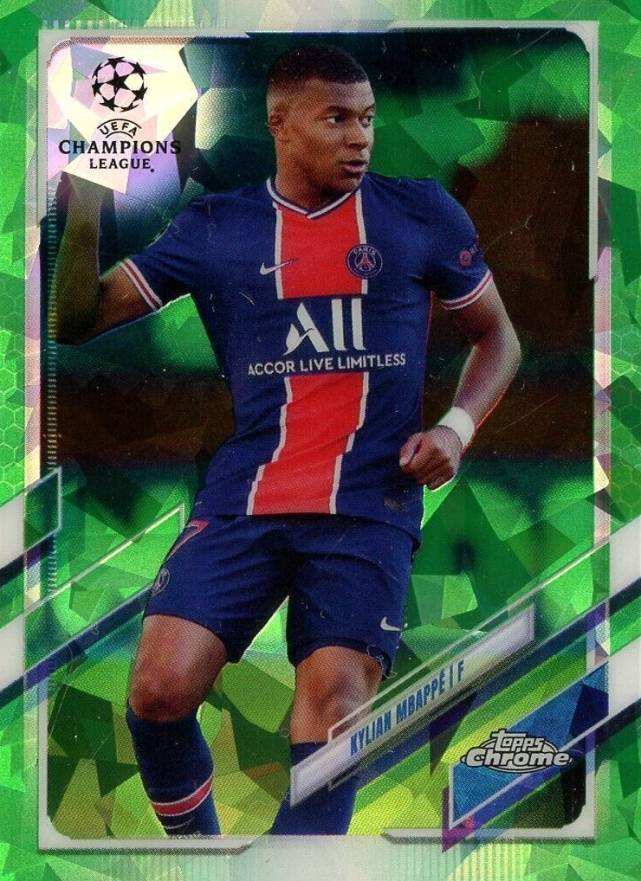 2020 Topps Chrome UEFA Champions League Sapphire Edition Kylian Mbappe #95 Soccer Card