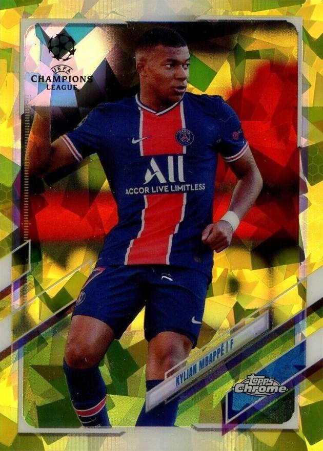 2020 Topps Chrome UEFA Champions League Sapphire Edition Kylian Mbappe #95 Soccer Card