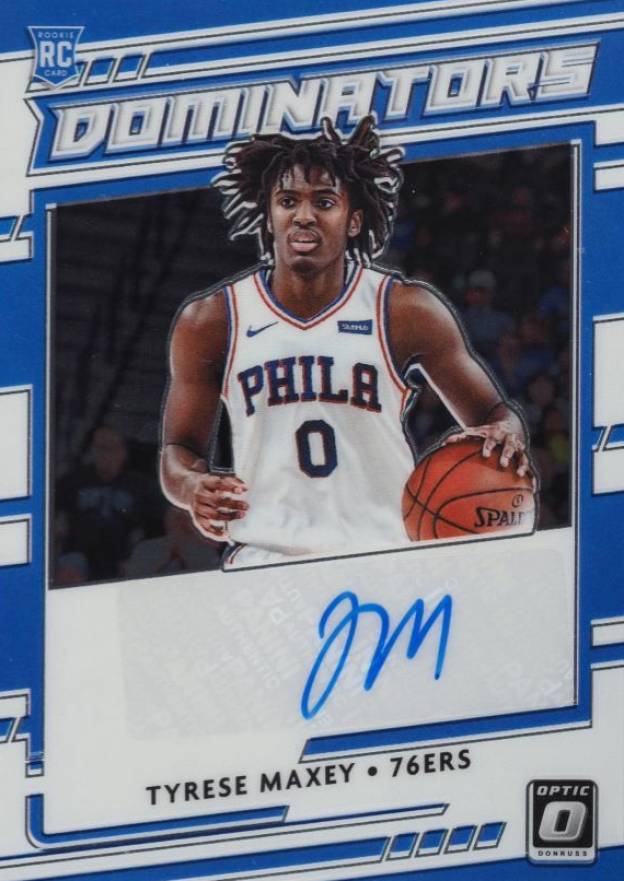 2020 Panini Donruss Optic Rookie Dominators Signatures Tyrese Maxey #RDSMAX Basketball Card