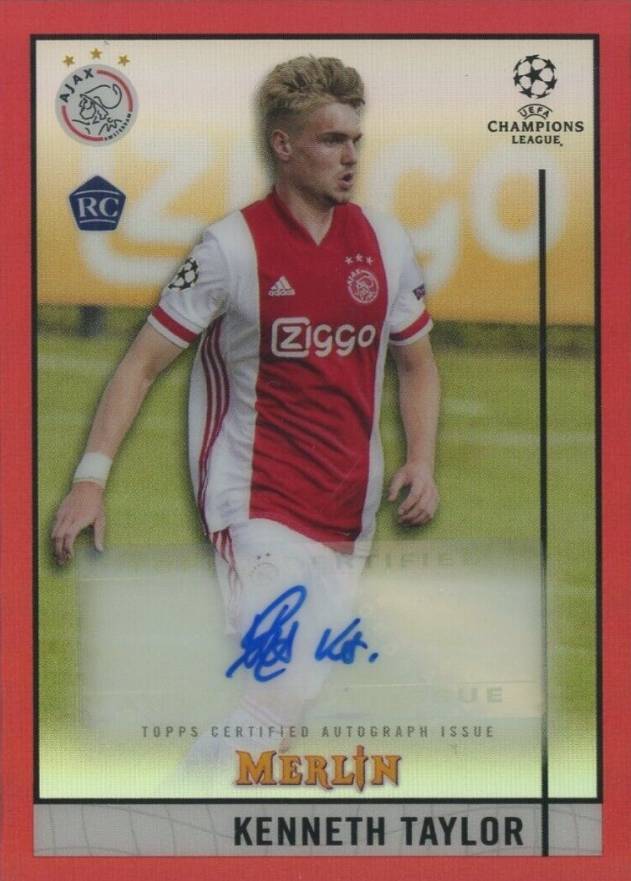 2020 Topps Merlin Chrome UEFA Champions League Autographs Kenneth Taylor #KT Soccer Card