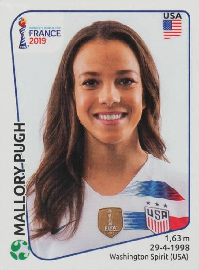 2019 Panini FIFA Women's World Cup France Stickers Mallory Pugh #417 Soccer Card