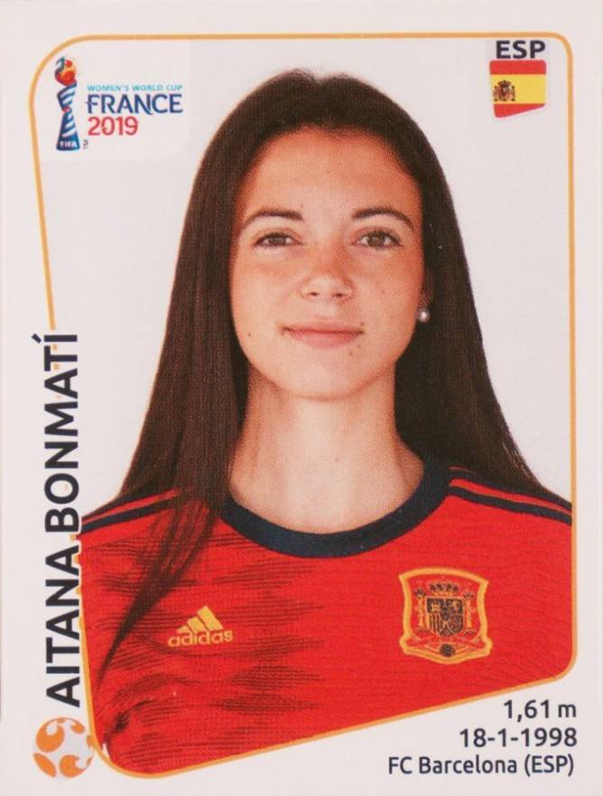 2019 Panini FIFA Women's World Cup France Stickers Aitana Bonmati #154 Soccer Card