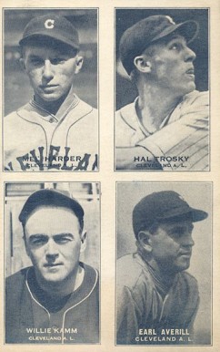 1935 Exhibits Four-on-one Averill/Harder/Kamm/Trosky # Baseball Card