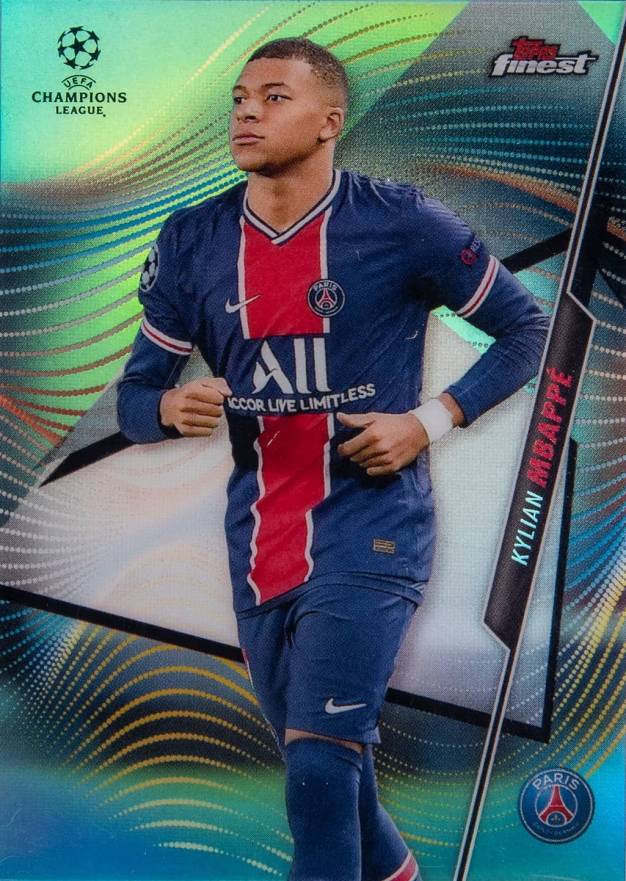 2020 Topps Finest UEFA Champions League Kylian Mbappe #52 Soccer Card