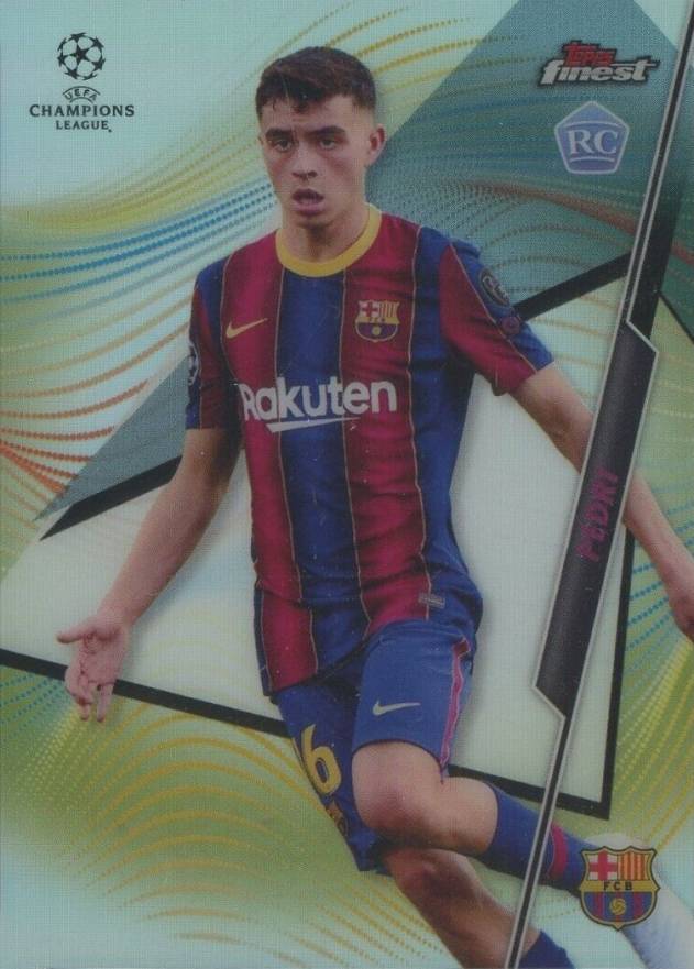 2020 Topps Finest UEFA Champions League Pedri #36 Soccer Card