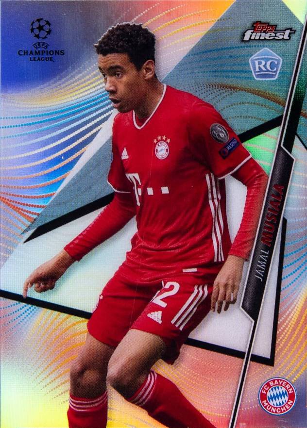 2020 Topps Finest UEFA Champions League Jamal Musiala #45 Soccer Card