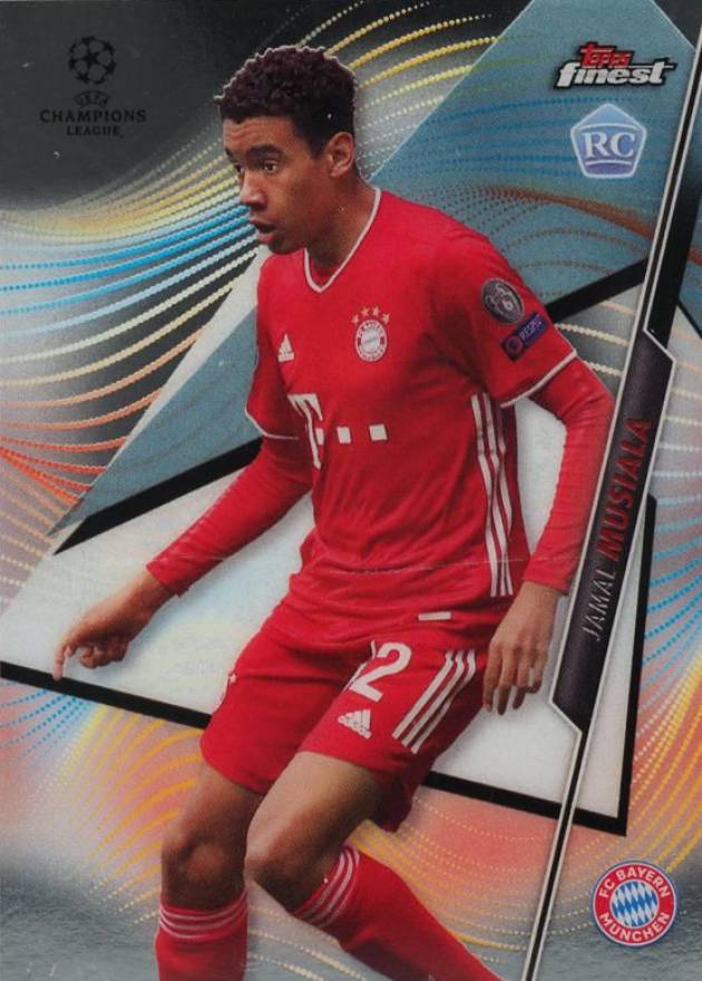 2020 Topps Finest UEFA Champions League Jamal Musiala #45 Soccer Card