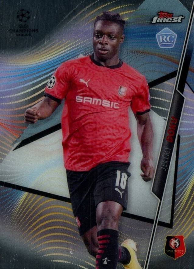 2020 Topps Finest UEFA Champions League Jeremy Doku #40 Soccer Card