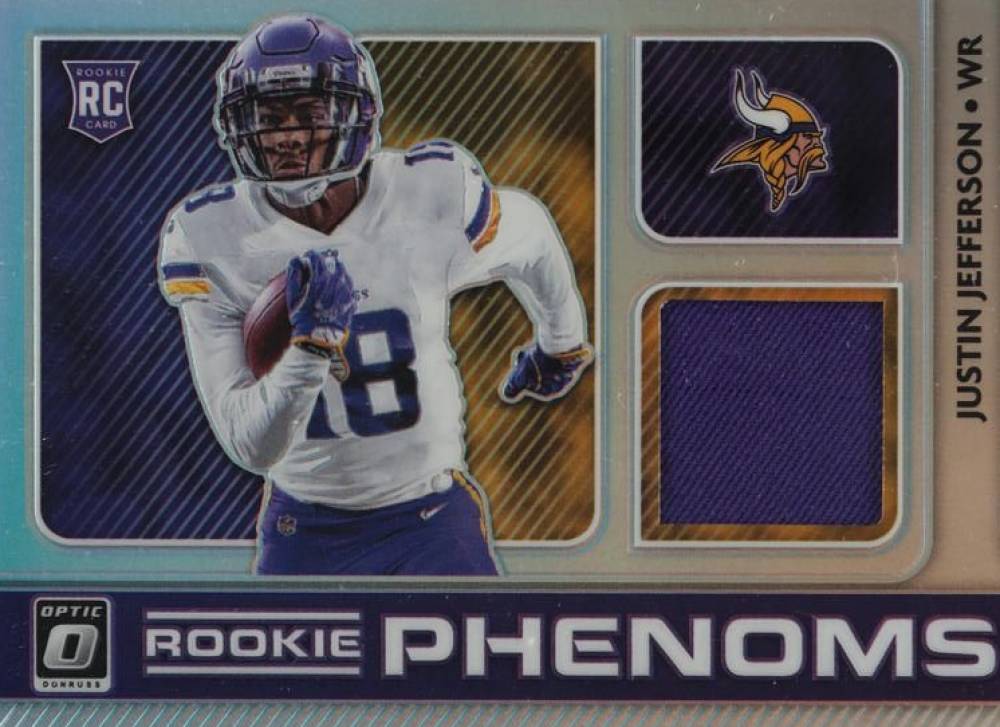 2020 Panini Donruss Optic Rookie Phenoms Memorabilia Justin Jefferson #RP13 Football Card