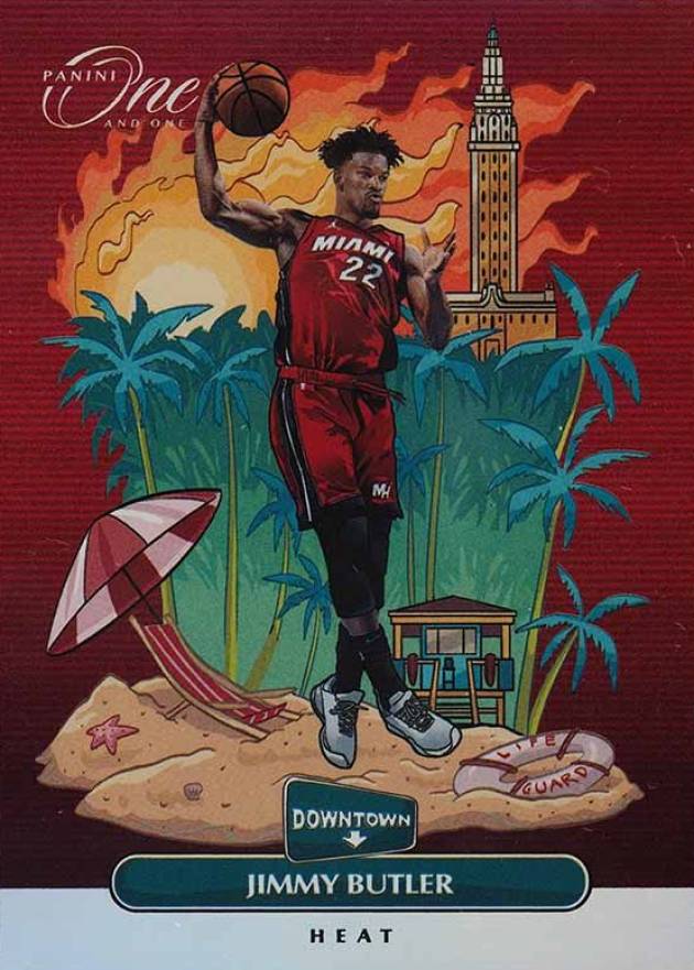 2020 Panini One and One Downtown Jimmy Butler #18 Basketball Card