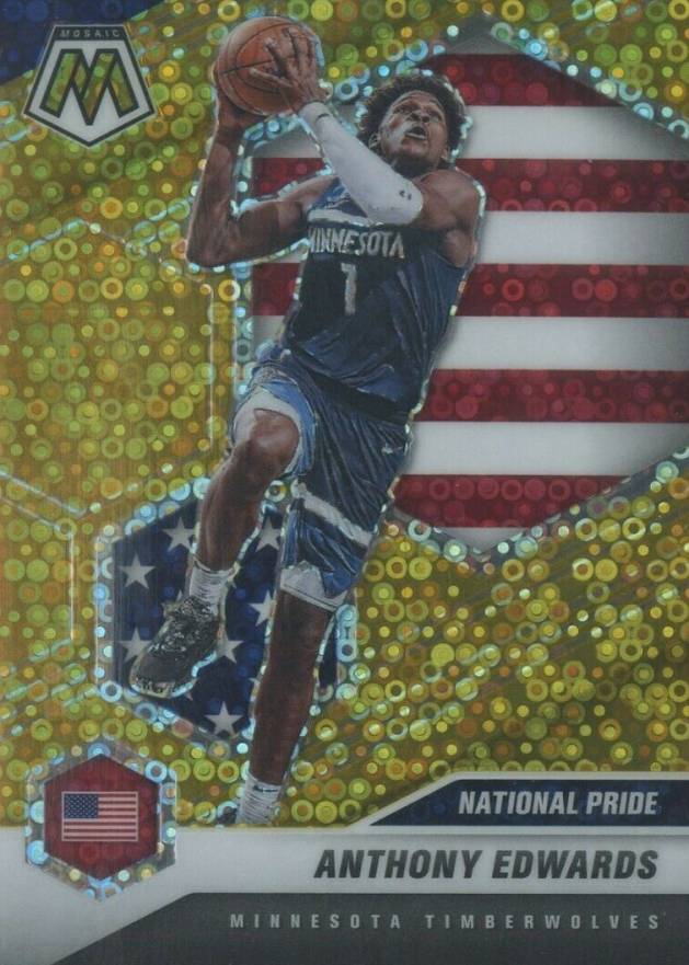 2020  Panini Mosaic Anthony Edwards #252 Basketball Card