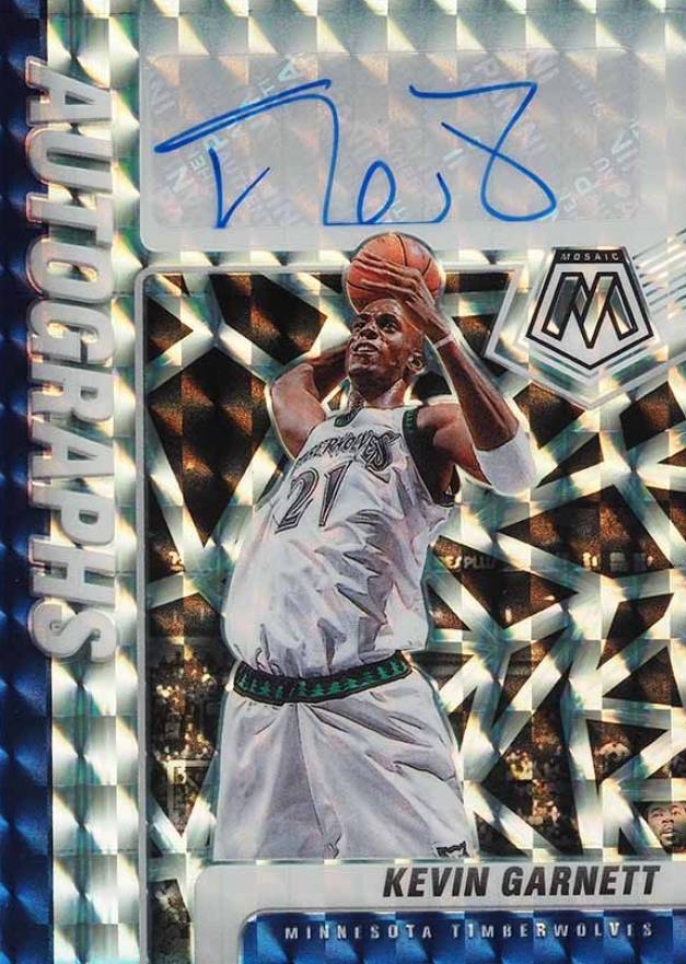 2020 Panini Mosaic Autographs Mosaic Kevin Garnett #KGA Basketball Card