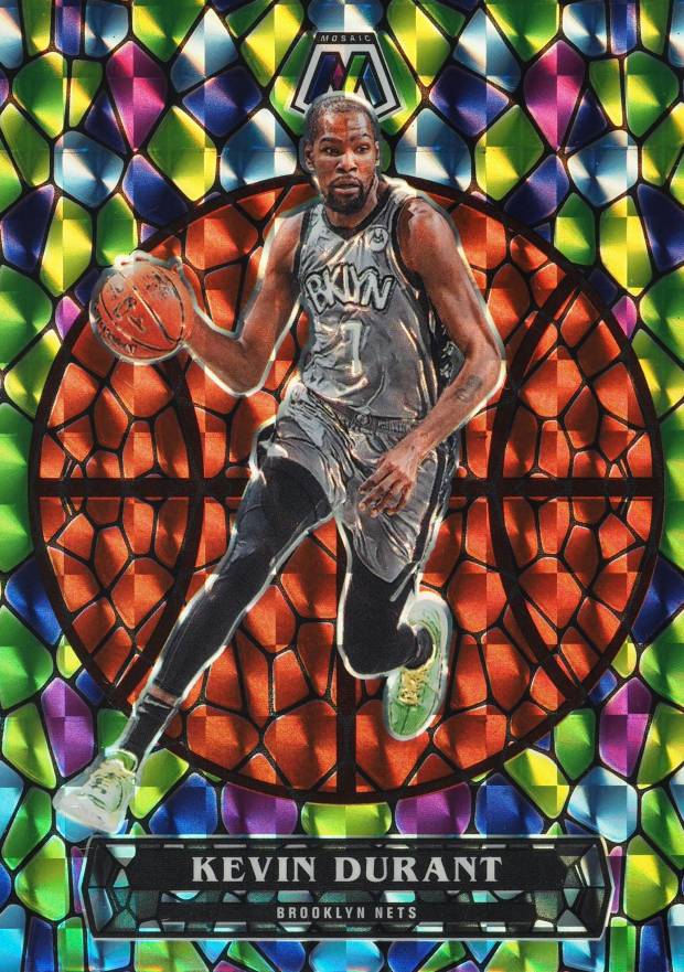 2020 Panini Mosaic Stained Glass Kevin Durant #3 Basketball Card