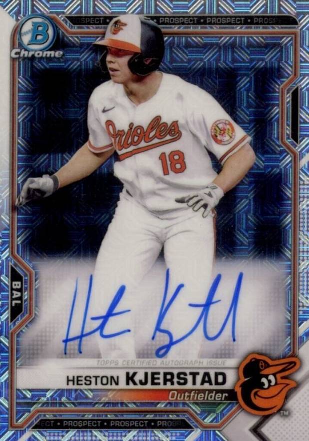 2021 Bowman Chrome Mega Box Autographs Heston Kjerstad #HK Baseball Card