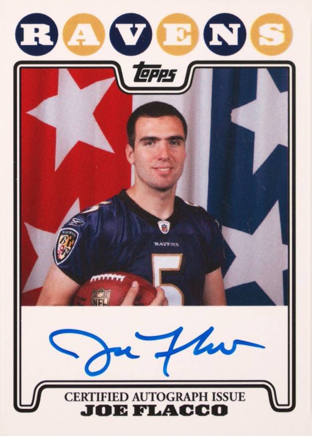 2008 Topps Rookie Premiere Autograph Joe Flacco #RPAJF Football Card