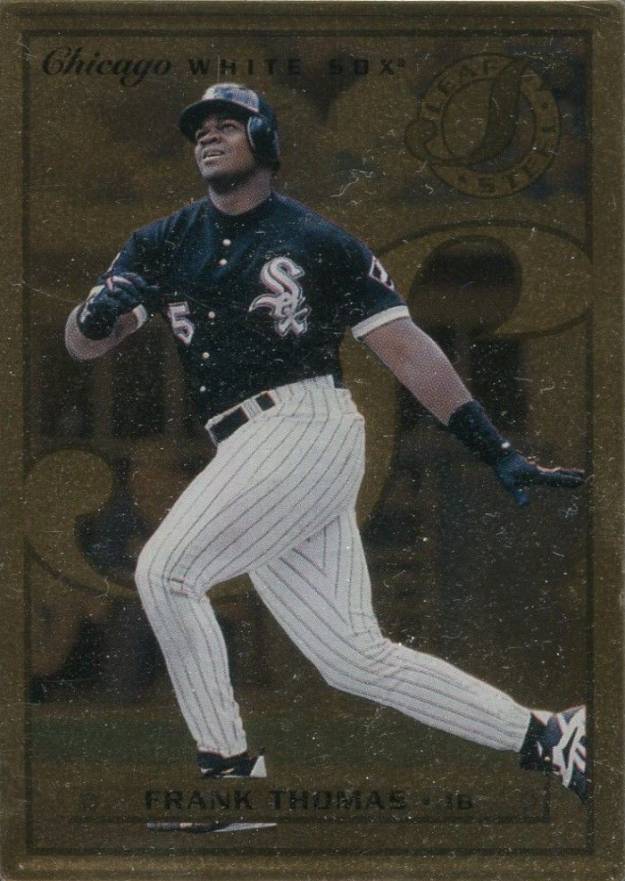 1996 Leaf Steel Frank Thomas #1 Baseball Card