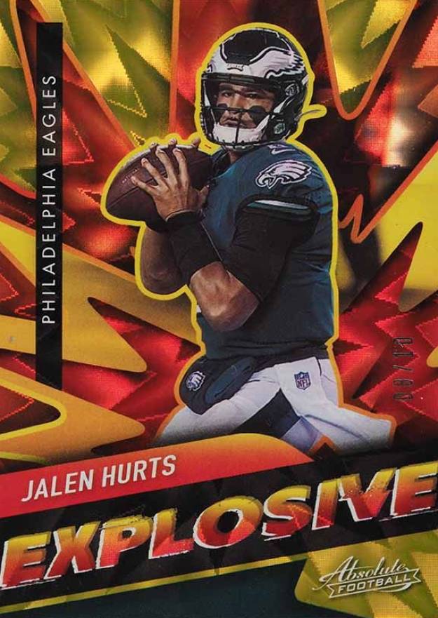 2021 Panini Absolute Explosive Jalen Hurts #E29 Football Card