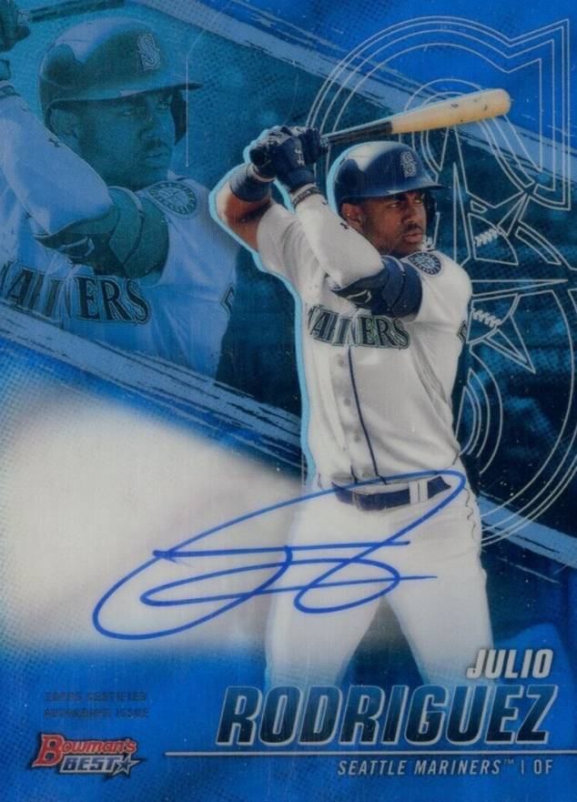 2021 Bowman's Best of 2021 Autographs Julio Rodriguez #B21JR Baseball Card