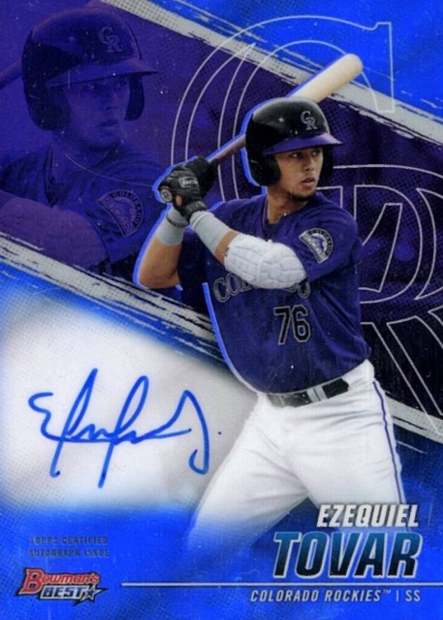 2021 Bowman's Best of 2021 Autographs Ezequiel Tovar #B21ET Baseball Card