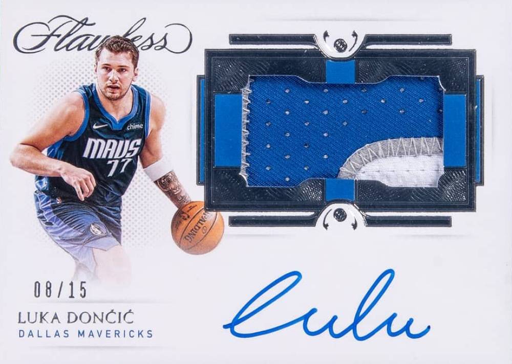 2020 Panini Flawless Horizontal Patch Autographs Luka Doncic #HPALUK Basketball Card