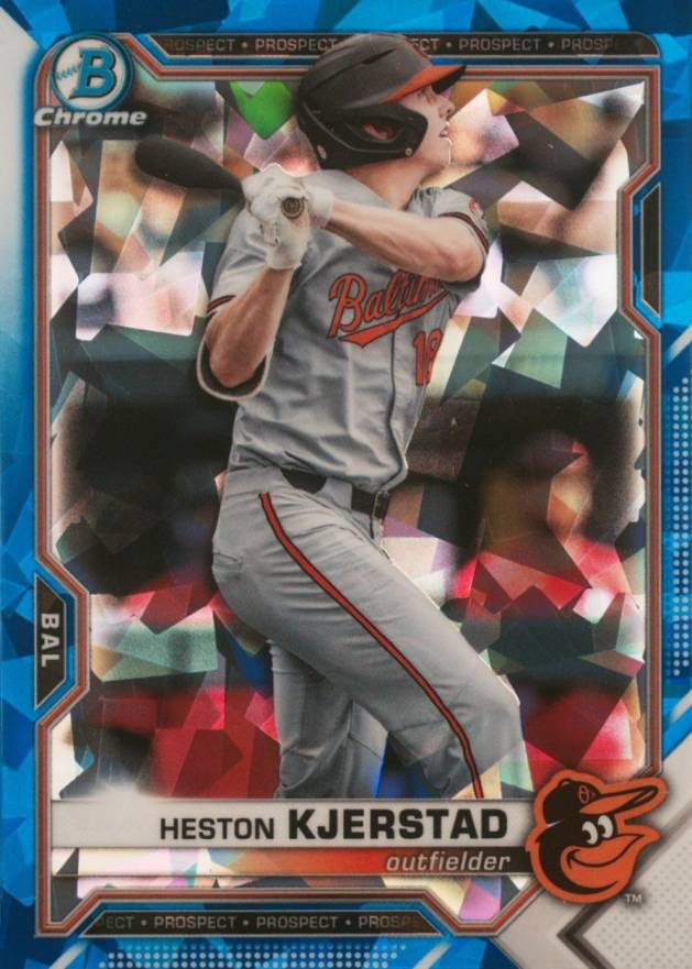 2021 Bowman Draft Chrome Sapphire Edition Heston Kjerstad #BDC40 Baseball Card