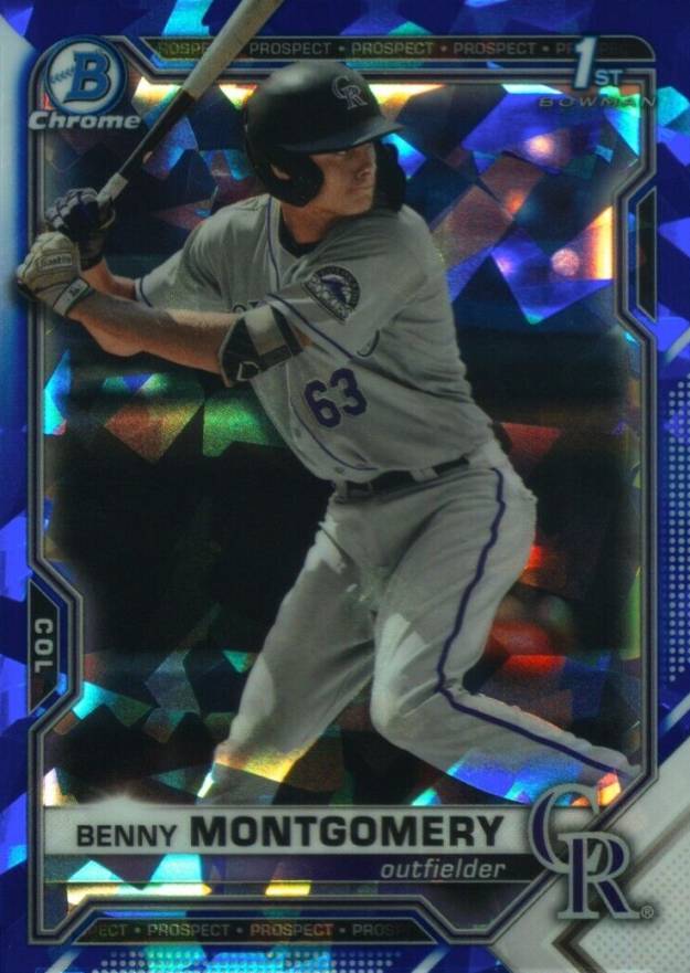 2021 Bowman Draft Chrome Sapphire Edition Benny Montgomery #BDC84 Baseball Card