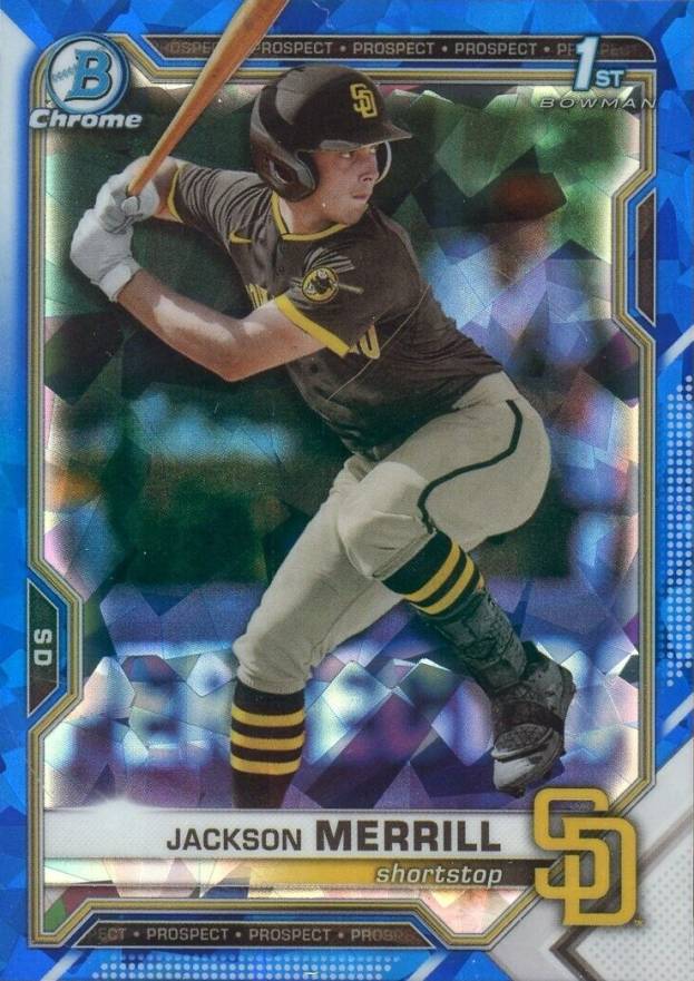 2021 Bowman Draft Chrome Sapphire Edition Jackson Merrill #BDC119 Baseball Card