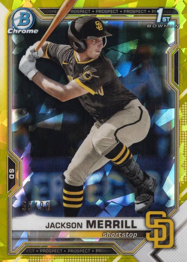 2021 Bowman Draft Chrome Sapphire Edition Jackson Merrill #BDC119 Baseball Card