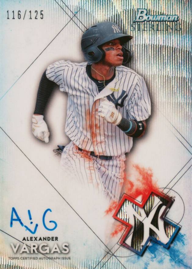 2021 Bowman Sterling Prospect Autographs Alexander Vargas #BSPAAV Baseball Card