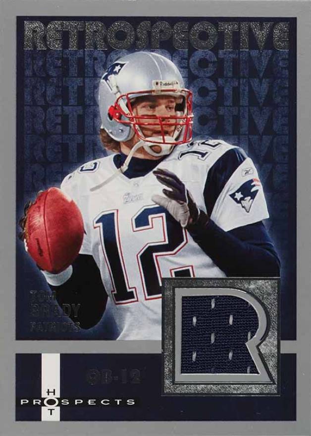 2006 Fleer Hot Prospects Retrospective Jersey Tom Brady #RE-TB Football Card