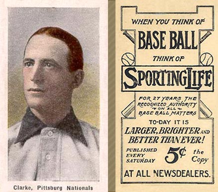 1910 Sporting Life Clarke, Pittsburgh Nationals # Baseball Card