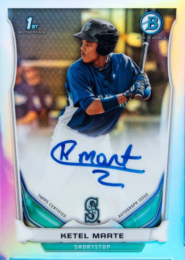 2014 Bowman Prospect Autograph Ketel Marte #KM Baseball Card