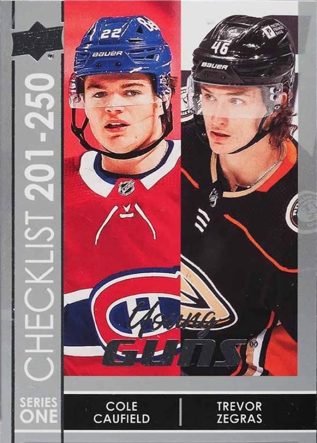 2021 Upper Deck Cole Caufield/Trevor Zegras #250 Hockey Card