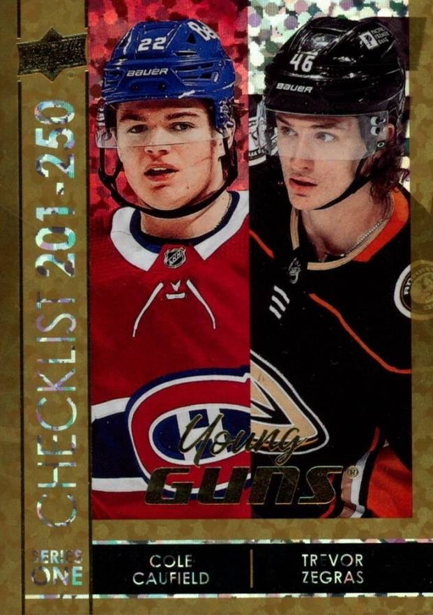 2021 Upper Deck Cole Caufield/Trevor Zegras #250 Hockey Card