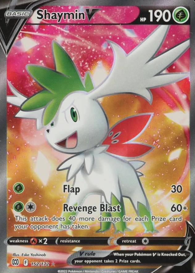 2022 Pokemon Sword & Shield Brilliant Stars Full Art/Shaymin V #152 TCG Card