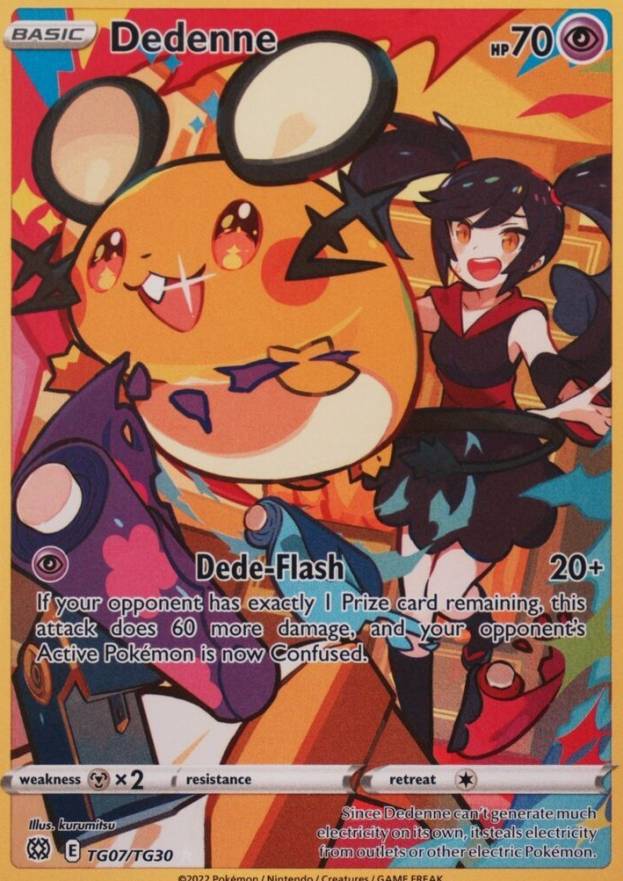 2022 Pokemon Sword & Shield Brilliant Stars Full Art/Dedenne #TG07 TCG Card