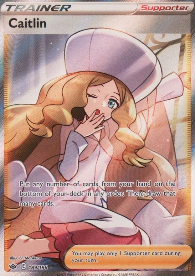 2021 Pokemon Sword & Shield Chilling Reign Full Art/Caitlin #189 TCG Card