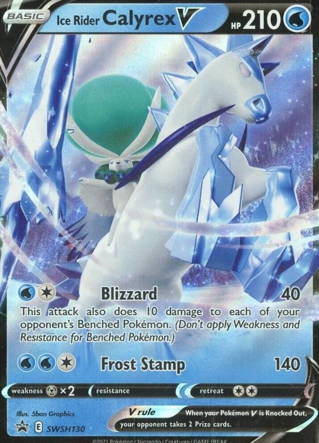 2021 Pokemon Sword & Shield Black Star Promo Ice Rider Calyrex V #130 TCG Card