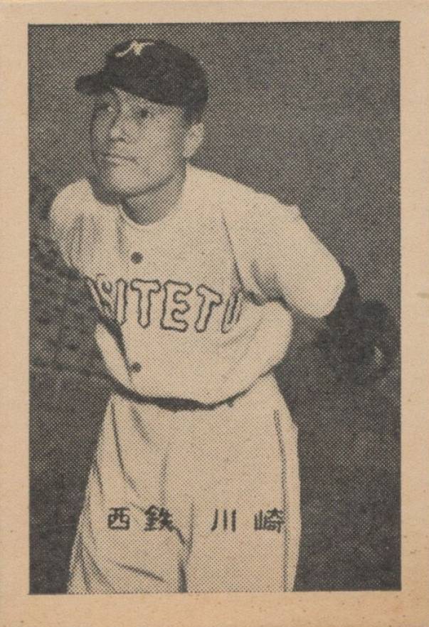 1952 Yamakatsu B & W JBR28 Tokuji Kawasaki # Baseball Card