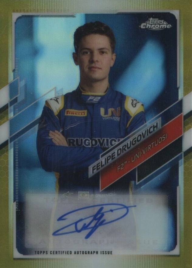 2021 Topps Chrome Formula 1 Autographs Felipe Drugovich #CAFD Other Sports Card